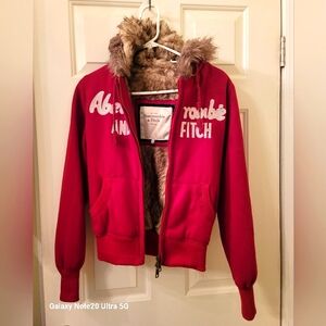 Abercrombie and Fitch Faux Fur Hoodie Sweatshirt